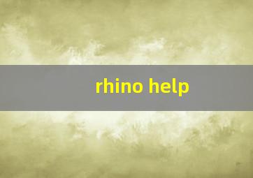 rhino help